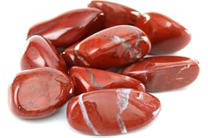 Nvzi 10 Pack de Jaspe Rouge, Pierre Plate pour Les Mains, Pierre de guérison en Cristal, Pierre de Tambour polie, Pierre de Chakra, mélange de Pierre de Tambour, mélange de Pierres Semi - précieuses