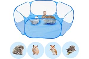 LOCISNEOUTLET Locisne Stylo Jeu Pliable Portable Petits Animaux avec Sac Rangement,Respirante Tente Cage clôture d'exercice pour Animaux Cochon d'Inde,Lapins,Hamster,Chinchillas,hérissons,Chats