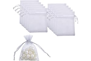 YALIYU Organza Bags Small, 10 PCS Small Organza Bags Pouches Jewellery Bags Jewelry Organza 7 cm * 9 cm Mini Organza Bags Organza Pouches Drawstring Bag for Party Supplies, Birthday, Anniversary