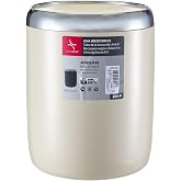 Primanova Lima Chrome Decorated Trash Can, Beige