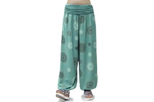 GLAMEXX24 Pantaloni Donna Harem Comodi Sciolto Leggeri Pantaloni Estivi Donna Leggeri Pantaloni con Tasche Freschi per Casa Tempo Libero e Sport Yoga Jogging Danza Pilates, M-L, XL-3XL