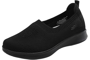 NOAGENJT Scarpe Basculanti Fitness Scarpe da Passeggio in Rete Sportive Stringate Scarpe da Ginnastica Moda Donna Mocassini con Zeppa Comfort Ciabatte Invernali