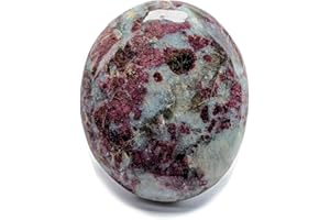 Rosafarbener Turmalin, Naturstein, Heilkristall, 100 % handgefertigt in der Familienwerkstatt, Edelstein, Wohlbefinden, Reiki und Chakra, Kieselstein, Taschenformat [Eusice]