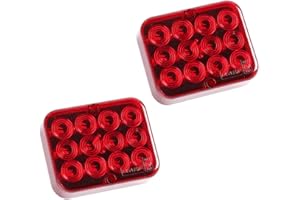 ‎AOHEWEI AOHEWEI 2 x LED Nebelschlussleuchte für Anhänger Nebelscheinwerfer Rot 12V Nebellampe Wasserdicht für Auto Anhänger Wohnwagen LKW