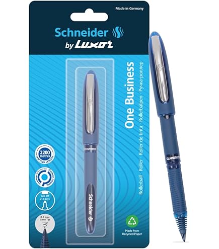Schneider – Set di 3 penne roller a inchiostro One Hybrid N PTE ago 03 blu