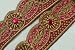 Embellished & Embroidery Indian ribbon, Traditional Sari Border. Sequins, beads , and stones rich hand embroidery on a jacquard Indian ribbon design. A Salwar Kameeze Border; Fabulous Cocktail dress Item! A Original design only available to Neotrims as part of its Special Embellished Trimmings collection for Dressmaking or Interior Decoration. This one is 5.5 cms deep in 3 fabulous colour options. Sold by meter or by a complete Saree Border length of 9 meters