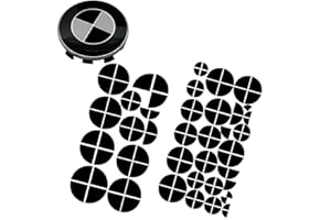 TF SKINS 3M 2080 - Pegatinas para emblema de BMW (120 piezas, para todos los emblemas del coche, color negro brillante)