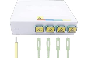 Elfcam® - Punto de Terminación Óptica PTO para FTTH, Conectores Ópticos de Tipo SC/APC (4 Puerto Óptico)