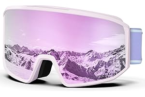 BEACOOL Ski Goggles Skiing Goggles UV400 Protection Anti-glare Ski Goggles Dual Lens For Women Men Youth,Helmet Compatible