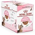 Royal Canin Feline Health Nutrition Kitten Sterilised Jelly Wet Food Pouches 12x85g