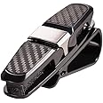 Sulfar Glasses Holders for Car Sun Visor, Sunglasses Eyeglasses Mount with Ticket Card Clip - Black