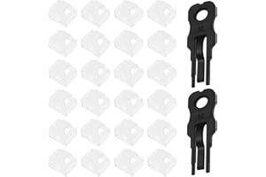 YINETTECH 24 x RJ45-Port-Schloss-Port/Staubblocker-Kappe, Ethernet-LAN-Hub, Anti-Staub-Abdeckkappe, Blockout-Schutz mit 2 Entfernungsschlüsseln, transparent