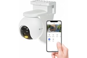 EZVIZ CB8 2K Telecamera WiFi da Esterno 3MP Motorizzata, Telecamera WiFi di Sorveglianza, Videocamera Esterna Pan&Tilt con Copertura Visiva a 360° 210 giorni da 10400 mAh