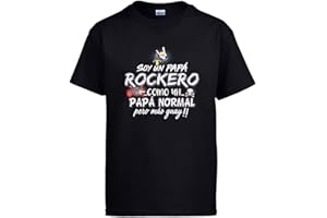DIVER CAMISETAS Camiseta Soy un papá rockero como un papá Normal Pero más Guay