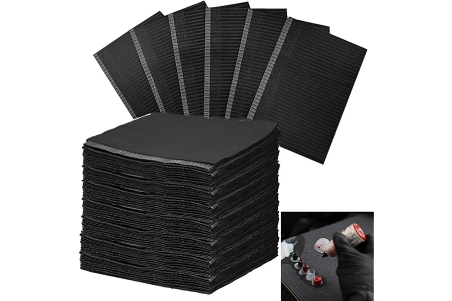 125PCS Clinic Dental Bibs Disposable Apron Tattoo Cover Water/ink Proof No Leaks Great for Beauticians, Tattoo Artists, Nail Techs, Aesthetics or Dental Technicians