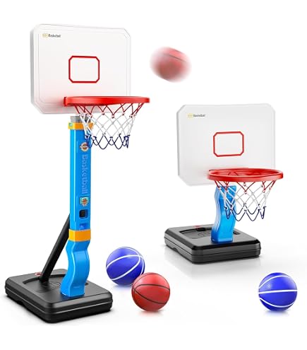 HOMASIS 3 In 1 Kinder Basketballkorb Set, Multifunk Produktbild-Vorschau 10