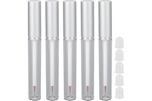 ‎PONGNAS Pongnas Leere Mascara-Tuben, 5 Stück, 3 Ml, Nachfüllbare Wimperncreme-Behälterflasche mit Gummistopfen, Transparente Tragbare Mascara-Flasche für DIY-Kosmetik