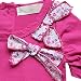 TiaoBug Baby Girls Outfits Bowknot Top T-Shirt Shorts Pants with Headband Clothing Set 6-12 Months Fuchsia