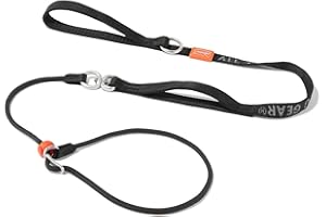 Howgo Dog Slip Lead Dog Leash, Training Leash, No-Pull Lightweight Slip Lead and Collar, Heavy Duty & Durable, Padded Handle, for All Breeds (Black, 5.5FT)