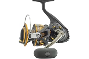 Daiwa BG Saltwater BG3500 Medium/Xtra Heavy Spinning Reel, Black/Gold