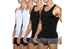 Casey Kevin Faja Chaleco Hombre, Camiseta Reductora Compresión, Camisa de Compresión Slim para Hombres, Alta Elasticidad Body Shaper Chaleco(Tamaño: S-XXL)