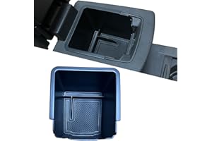 MEDZUK Armlehnen Organizer Kompatibel mit Renault Clio 5 2019-2024 2025 Mittelkonsole Aufbewahrungsbox Handschuhfach Auto Center Console Tray Zubehör Mit Rutschfestermatte (Schwarz)