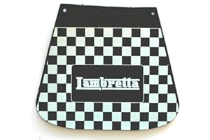 GUIDO MOTO SNC PARASPRUZZI PER LAMBRETTA. A SCACCHI NERO/BIANCO CON LOGO LAMBRETTA CENTRALE