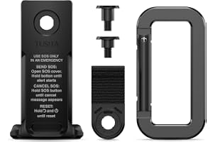 TUSITA Ryggrads Fäste Adapter med Karbinhake Kompatibel med Garmin inReach Mini 2