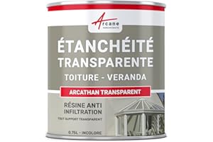 étanchéité transparente véranda tuile verre polycarbonate peinture résine - 0.75 L - ARCANE INDUSTRIES