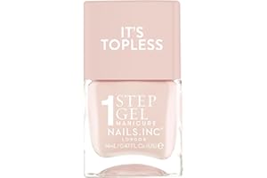 Nails Inc It's Topless Gel-Like Nail Polish, 4-in-1 Base Coat, Treatment, Colour & Top Coat, Long Lasting, Strong, Chip Free Nails, Glossy Salon Quality Manicure, Air Dry Nail Polish, Renee, 14 ML