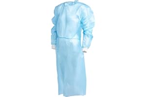 IEA Medical Batas Protectoras Desechables Talla M | Batas Protectoras Para Profesionales Médicos | Ropa Protectora Contra Virus | Azul | 10 piezas