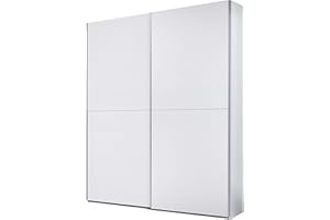 AVANTI TRENDSTORE Dongo - Armadio a 2 ante scorrevoli in laminato di colore bianco opaco. LAP ca. 170x195x57,5 cm