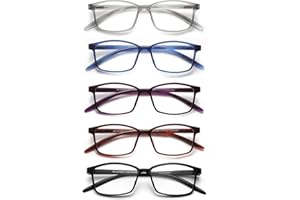 SKYWAY 5 Pack Lesebrille fur Herren Damen, Blaulicht blockierende Brillen, leichte Blendschutz-Computerspielleser