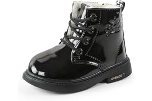 King Glory Bambina Stivaletti Ragazze Scarponcini Neonata Boot Antiscivolo Pelle Stivaletto Da Neve Stivali Ragazzi Morbide Fodera Tronchetto