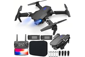 SGM 0705E88, 4k Camera Drone, Foldable WiFi 4K Dual Camera RC Quadcopter Altitude Hold, Headless Mode, 6 Channel 2.4GHz, 360° Rotation Stunt, With Storage Bag and 2 Batteries For Kids & Adult