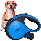 Edipets, Retractable Dog Leash, 5 and 8 Metres, Flexible Tape for Training and Walking, for Small, Medium and Large Dogs (Blu