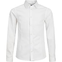 JACK&JONES PLUS Jjebreeze Band Shirt LS SN Pls Camicia a Maniche Lunghe, Bianco, 3XL Uomo