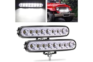BIQING 2PCS 6.5 Pollici Fari Led Fuoristrada,40W Faro da Lavoro 12V/24V Faretto Faro Fari Led Fendinebbia Luci Off Road Spot Flood Combo Beam IP67 impermeabile per Moto Auto ATV SUV Trattore