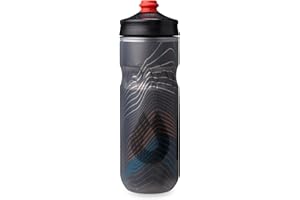 Gourde de vélo isotherme HydraPak Polar Surge (Noir, 20oz) - Gourde à presser haut-débit, pour le cyclisme et le sport