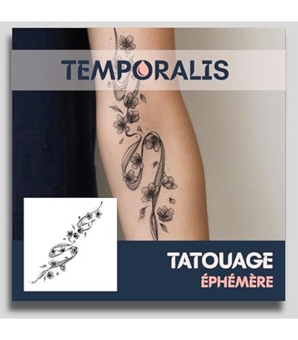 Faux Tatouage AMOUR - Temporalis® | Tatouage Ephemere Femme Et Homme – Cosmétique Certifié UE, Encre Vegan & Waterproof – Dure 1 à 2 Semaines [ Tattoo Auto-câlin