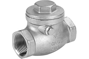 Akozon 3/4" DN20 Clapet Anti-Retour en Acier Inoxydable à Filetage Femelle WOG 200PSI pour Eau Huile Vapeur etc