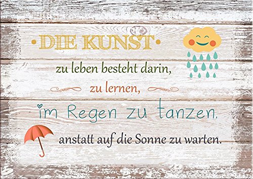 artissimo, Dekopanel, Deco Panel, ca. 30x20cm, PE5792-PA, Die Kunst zu leben.., Bild mit Spruch, Spruchbild, Wandbild, Wanddeko, Wanddekoration