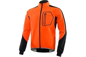 BERGRISAR Chaqueta Ciclismo Hombre Invierno Abrigo Impermeable Polar Softshell Chaqueta MTB Maillots de Motorista BG011