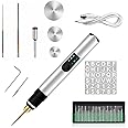 MAKINGTEC Electric Engraving Pen with 36 Templates, 25W Cordless Etching Engraving Tool Mini Speed Control Usb Rechargeable Mini Professional Jewelry Engraving Machine Wood Metal Glass Stone