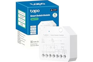 Tapo S112 Module interrupteur connecté Matter, relais double 6 A Wi-Fi et Bluetooth, Contrôle des volets roulants et de l'éclairage, Compatible avec HomeKit, Alexa, Google Home, Hub non requis