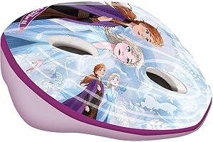 Disney Frozen II Casque de Vélo Easy Enfant - Le Secret d'Arendelle Frozen 2 Casque de Protection pour Enfants Taille Réglable 52-56 cm