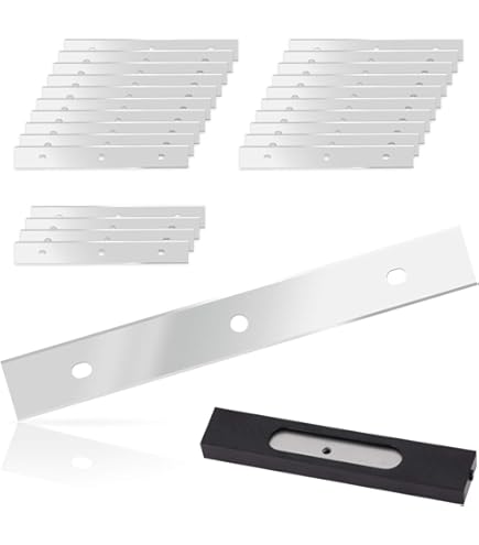 GLASS POLISH 150mm Pakket van 25 dubbelzijdige roestvrijstalen messen, 0,20 mm laserscherpe vervangingsmessen voor SCRATCHLESS schraper of compatibele modellen - GP15043