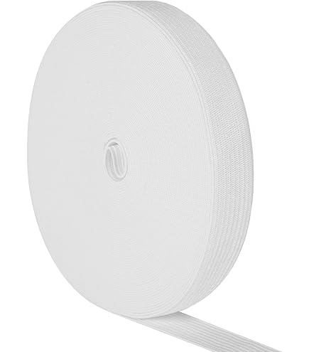 Elastico Per Borse QUARKZMAN 4,55m Nastri Elastici Da Cucito 1" (25mm) Lunghezza Cordino Elastico Elasticizzato A Maglia Piatta Fettuccia Per Cucire Progetti Fai Da Te Arti Mestieri, Rosso Fettuccia Elastica