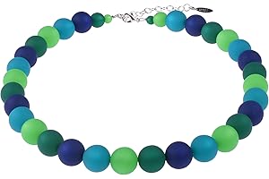 Adi-Modeschmuck Polariskette 'Rosanna', 14mm italienische Polarisperlen in aktuellen Modefarben, handgefertigt in Berlin