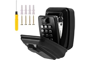 DAKLUNAR Caja de Seguridad para Llaves, Grande Caja Llaves con Codigo Exterior 12 Dígitos Impermeable Caja Fuerte Llaves Combinación Intemperie Ultra Robusto Caja Llaves Seguridad para Casa, Garaje, Escuela